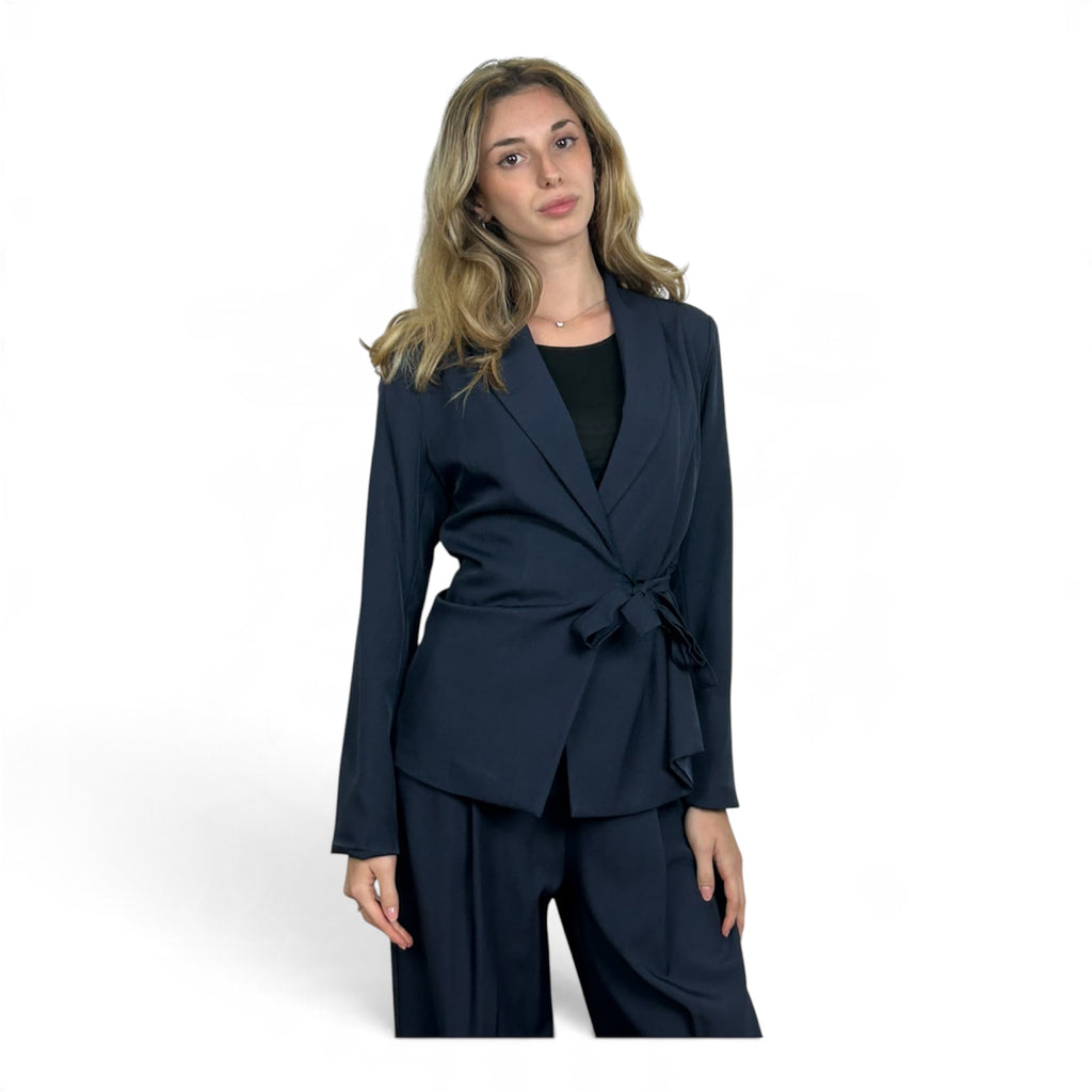 Tailleur Giacca a Portafoglio e Pantalone Blu