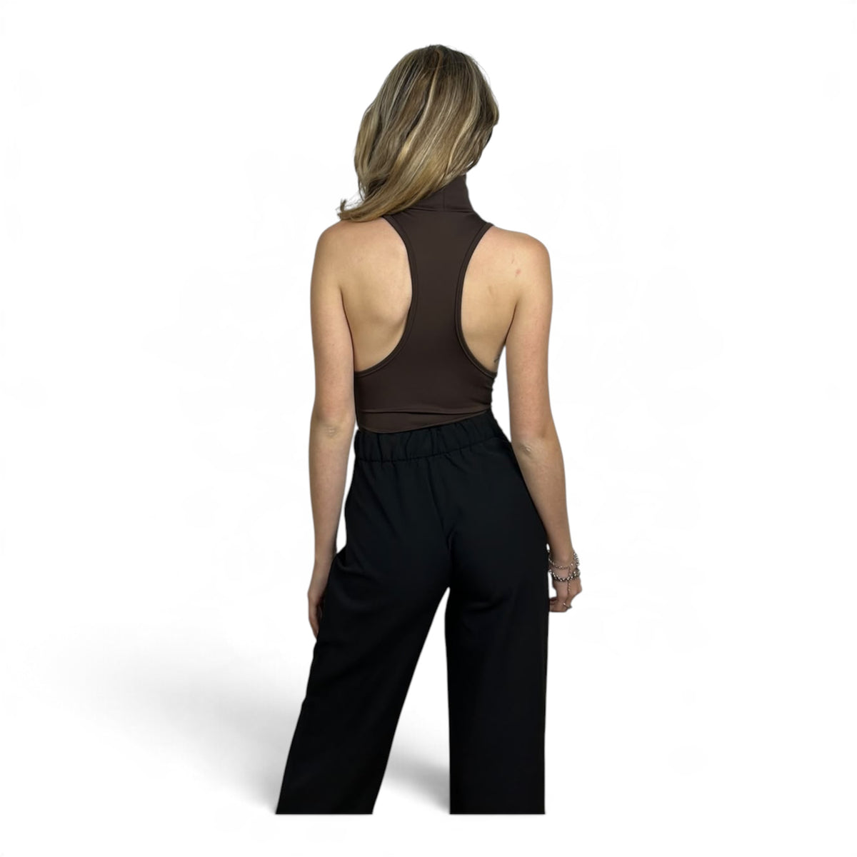 Body Collo Alto Marrone