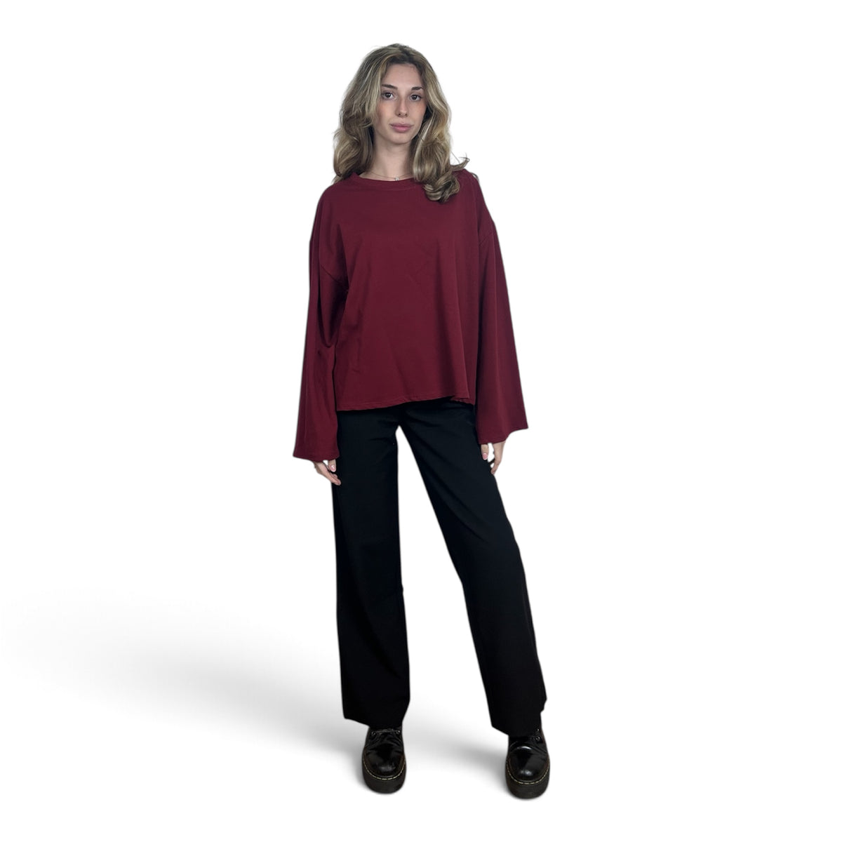 Longsleeve Oversize Bordeaux