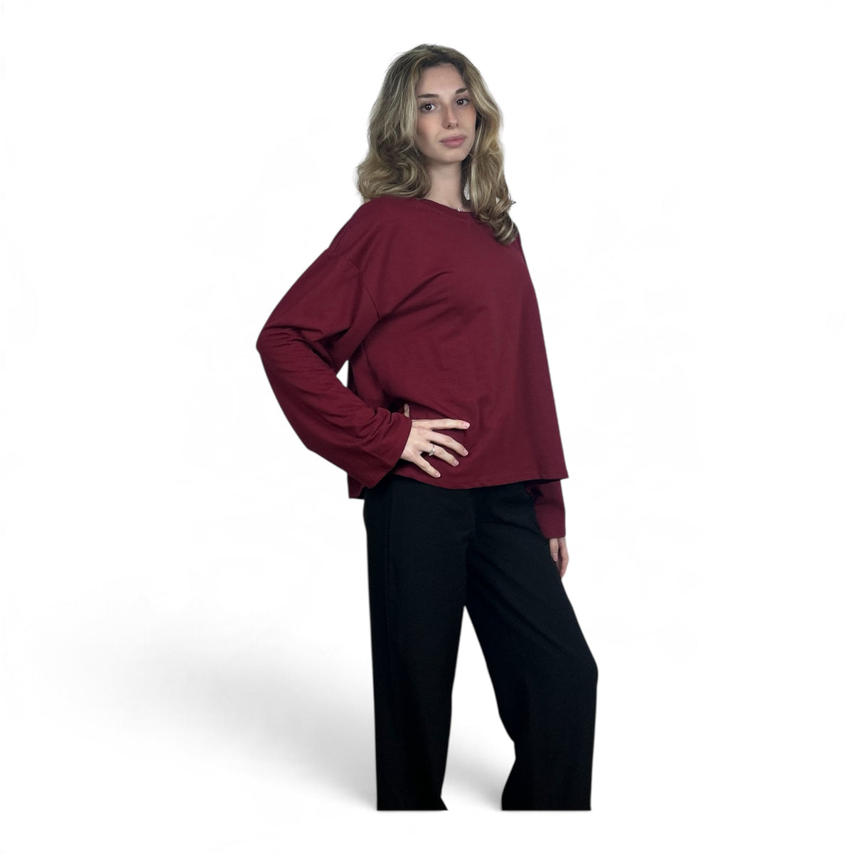 Longsleeve Oversize Bordeaux