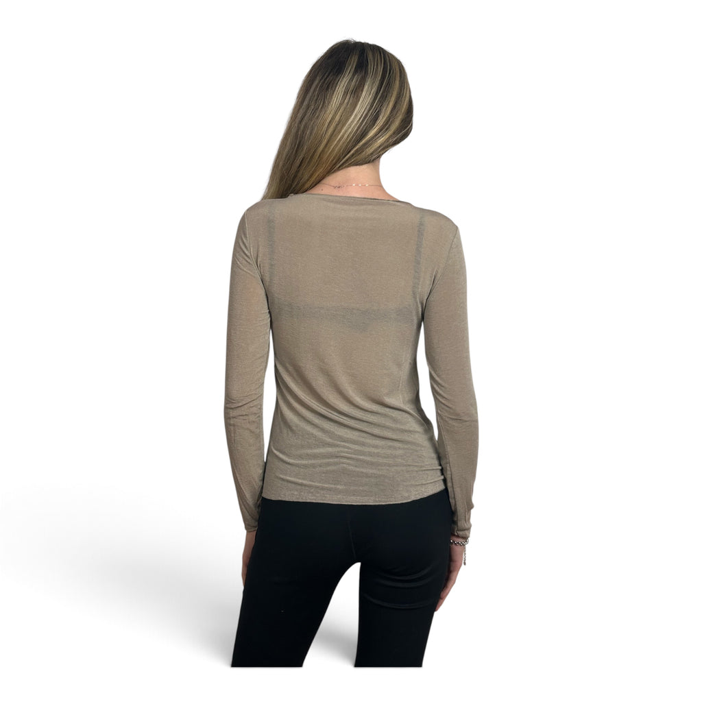 Maglia Semitrasparente Beige