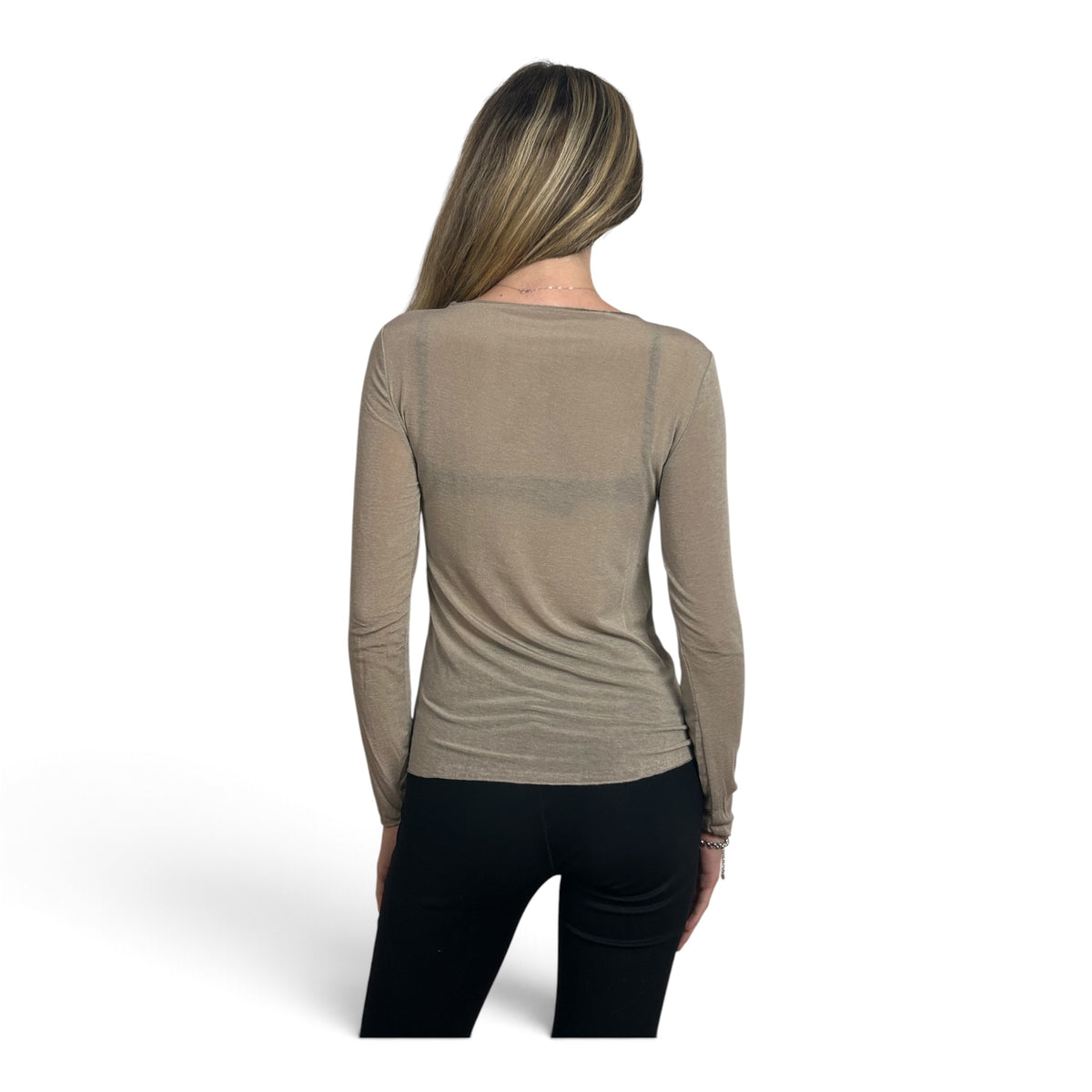 Maglia Semitrasparente Beige