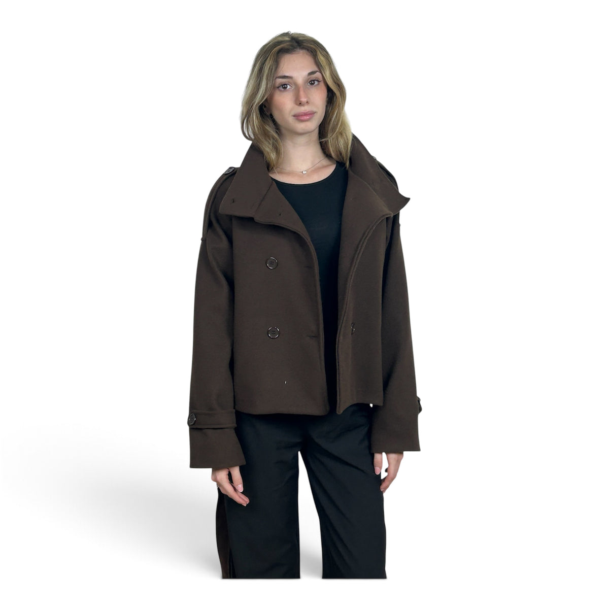 Cappotto Corto Marrone