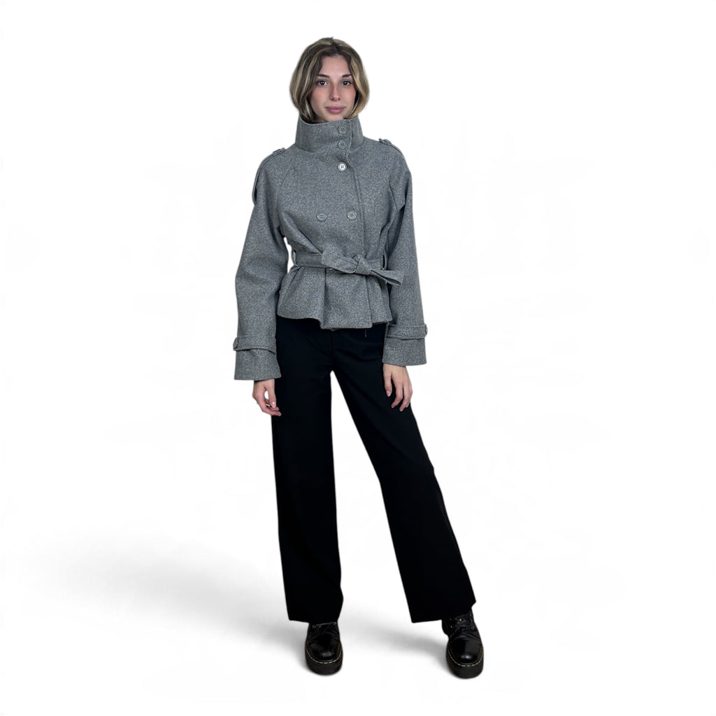 Cappotto Corto Grigio