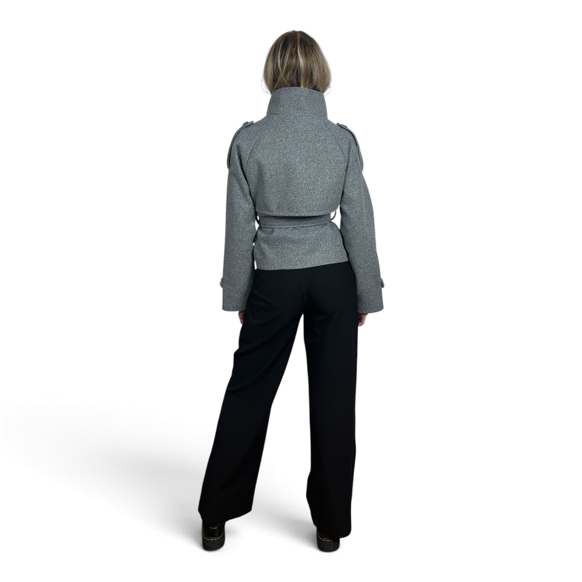 Cappotto Corto Grigio