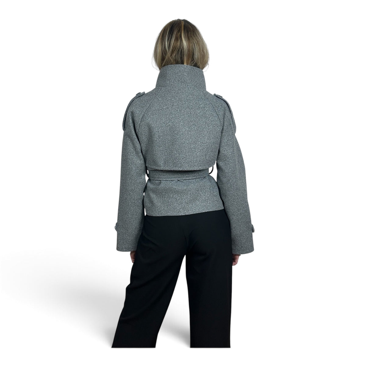 Cappotto Corto Grigio