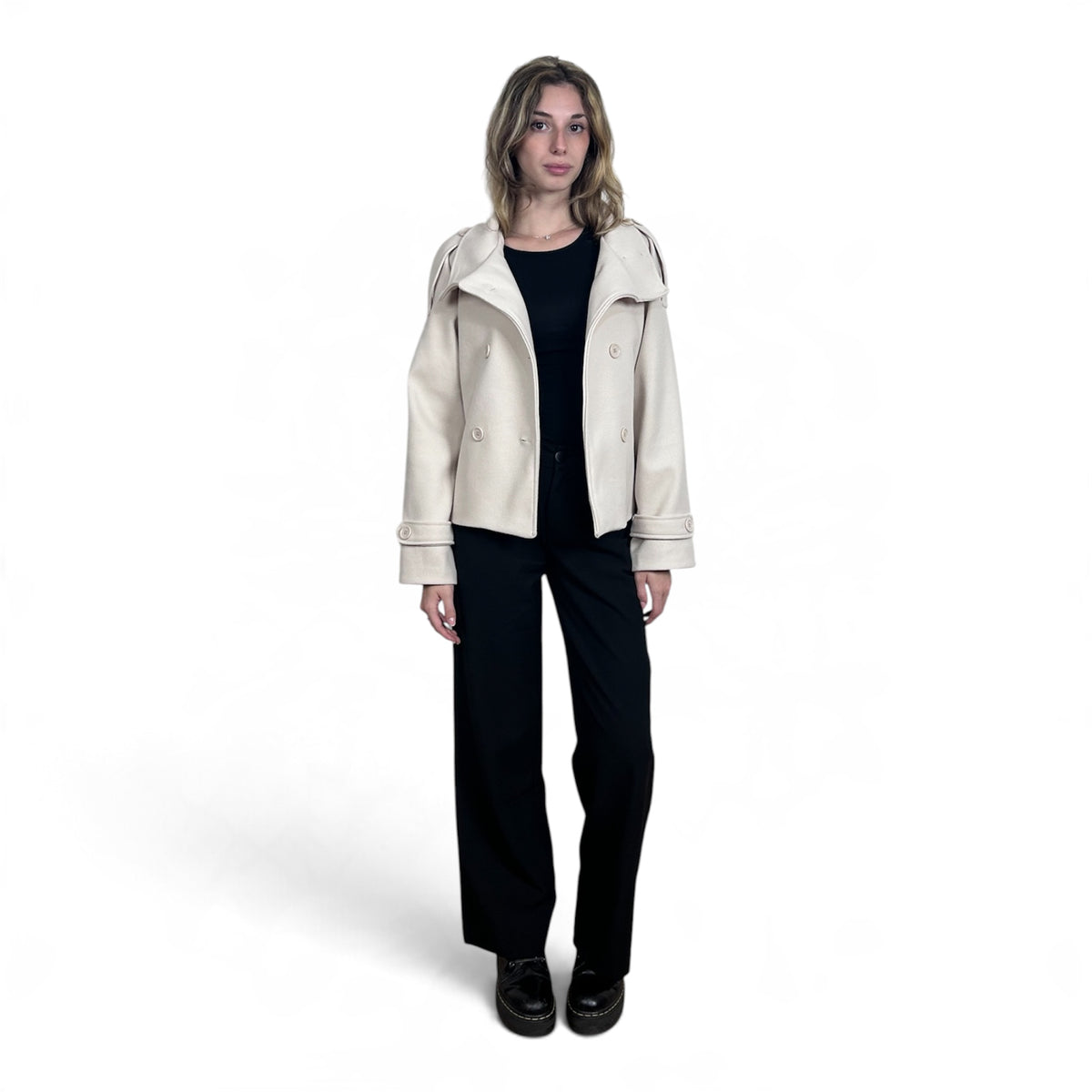 Cappotto Corto Panna