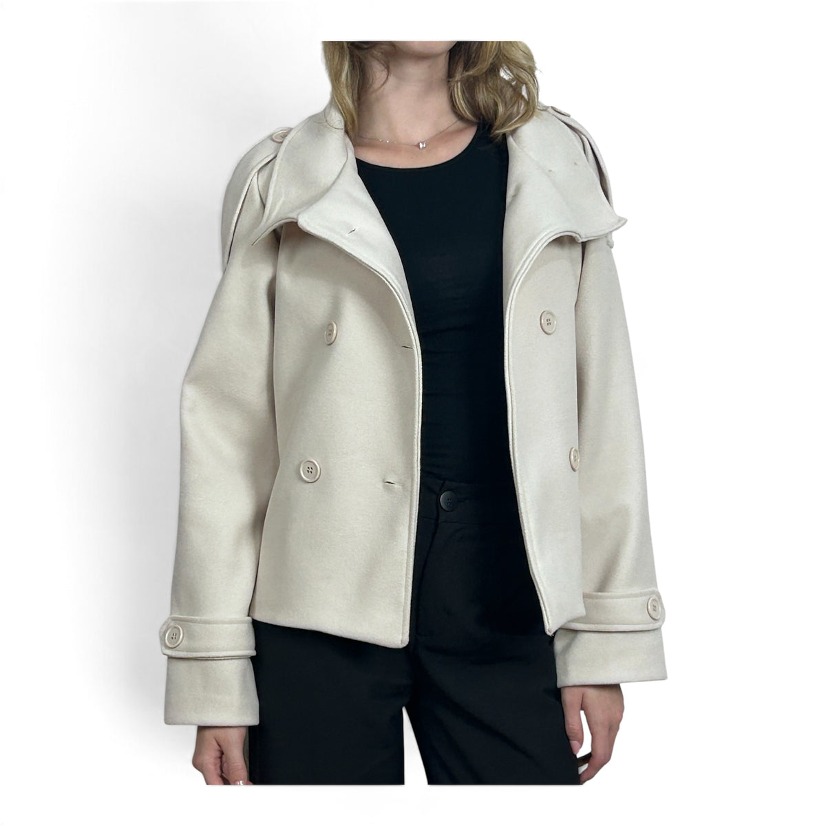 Cappotto Corto Panna