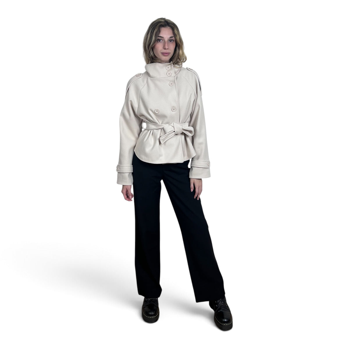 Cappotto Corto Panna