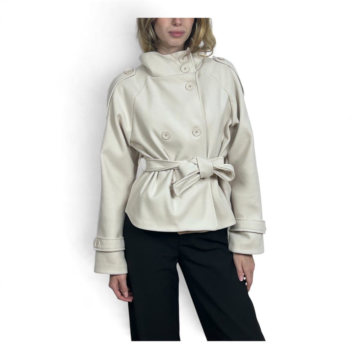 Cappotto Corto Panna
