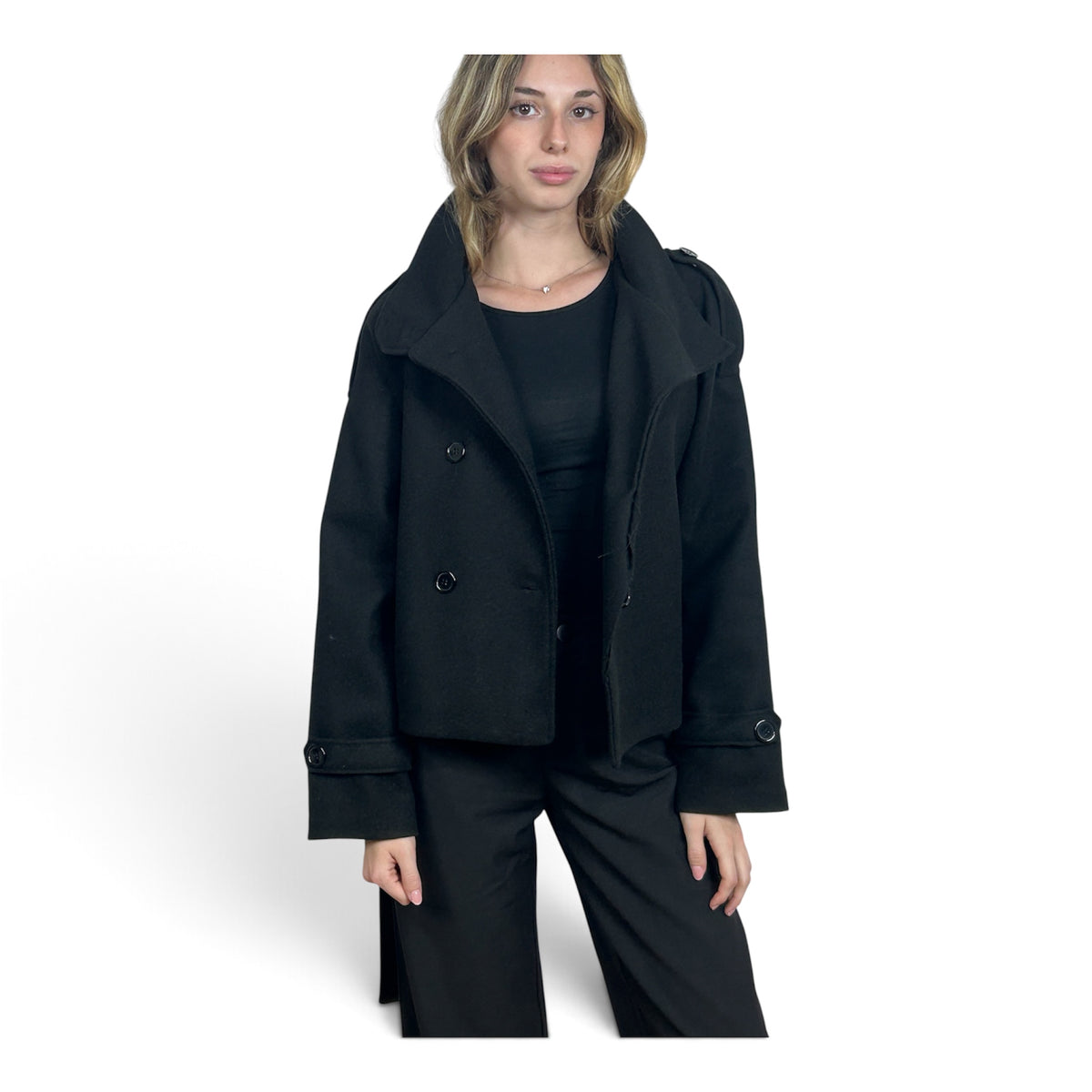 Cappotto Corto Nero