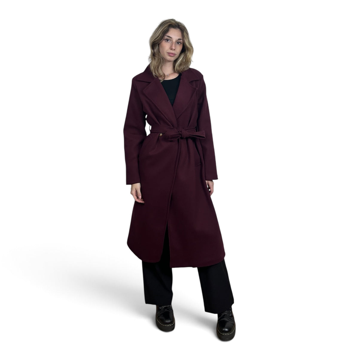 Cappotto Lungo Bordeaux